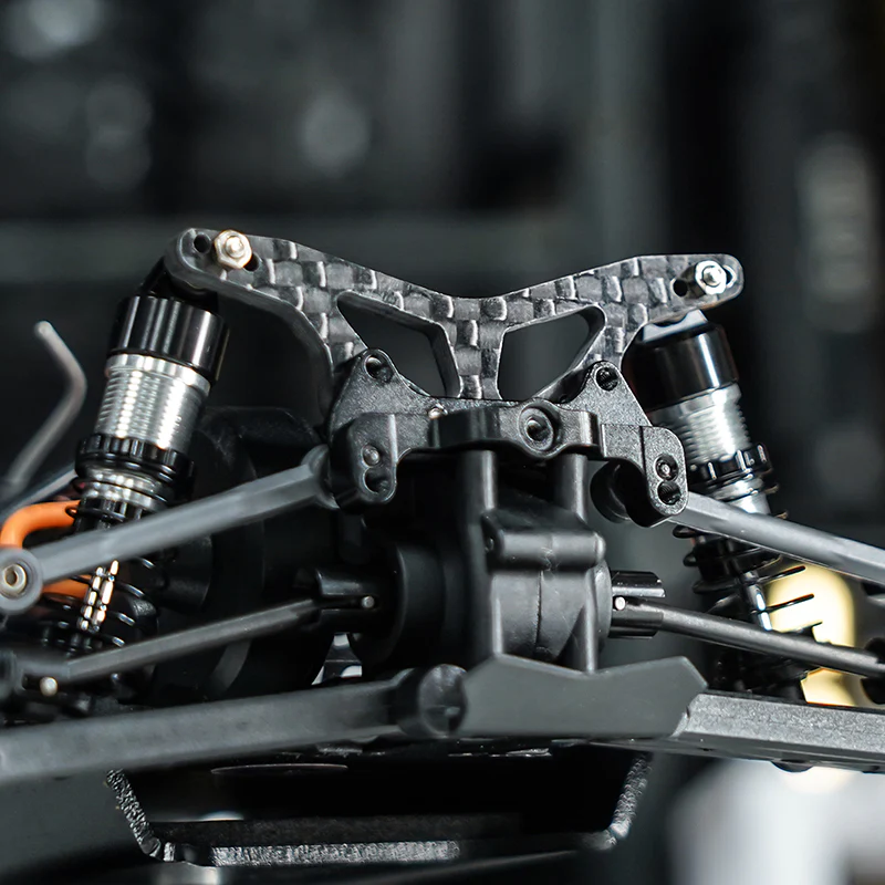 INJORA Carbon Fiber Shock Towers with Shock Mount Spacer for Losi Micro-B Micro-T - Image 9