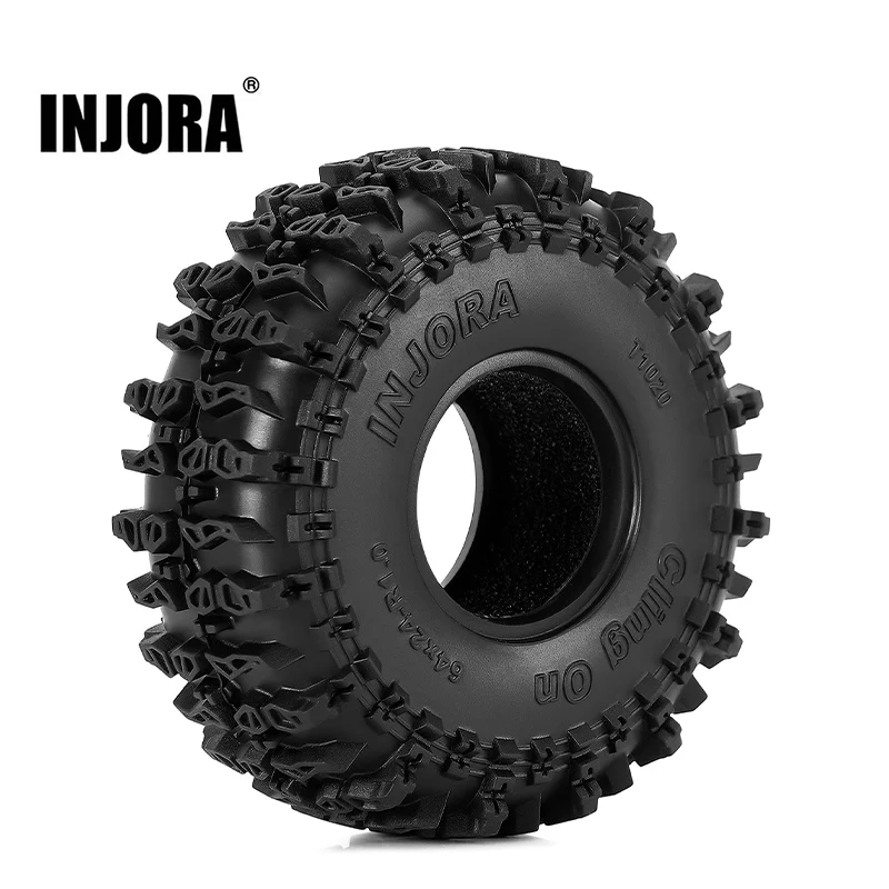 INJORA 1.0" 64*24mm Cling On Tires (T1020) (4)