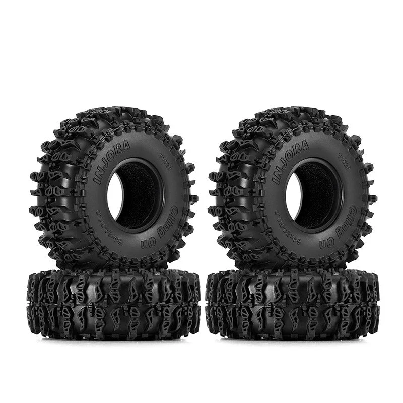 INJORA 1.0" 64*24mm Cling On Tires (T1020) (4) - Image 2