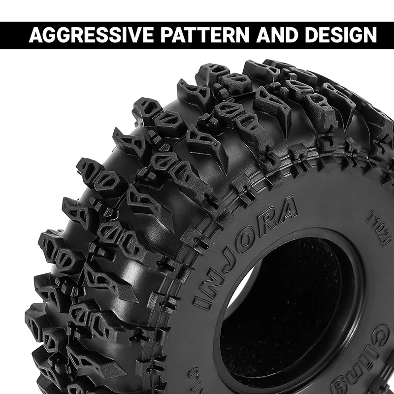 INJORA 1.0" 64*24mm Cling On Tires (T1020) (4) - Image 3