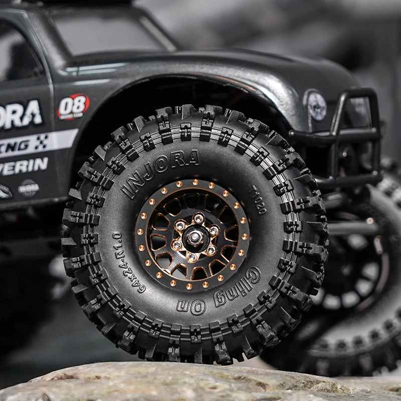INJORA 1.0" 64*24mm Cling On Tires (T1020) (4) - Image 7