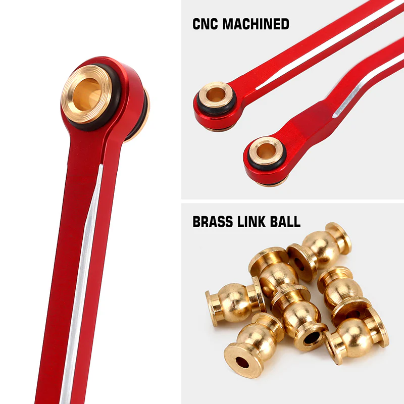 INJORA CNC Aluminum High Clearance Links Set for 1/18 TRX4M High Trail K10 F150 (4M-73) - Image 11