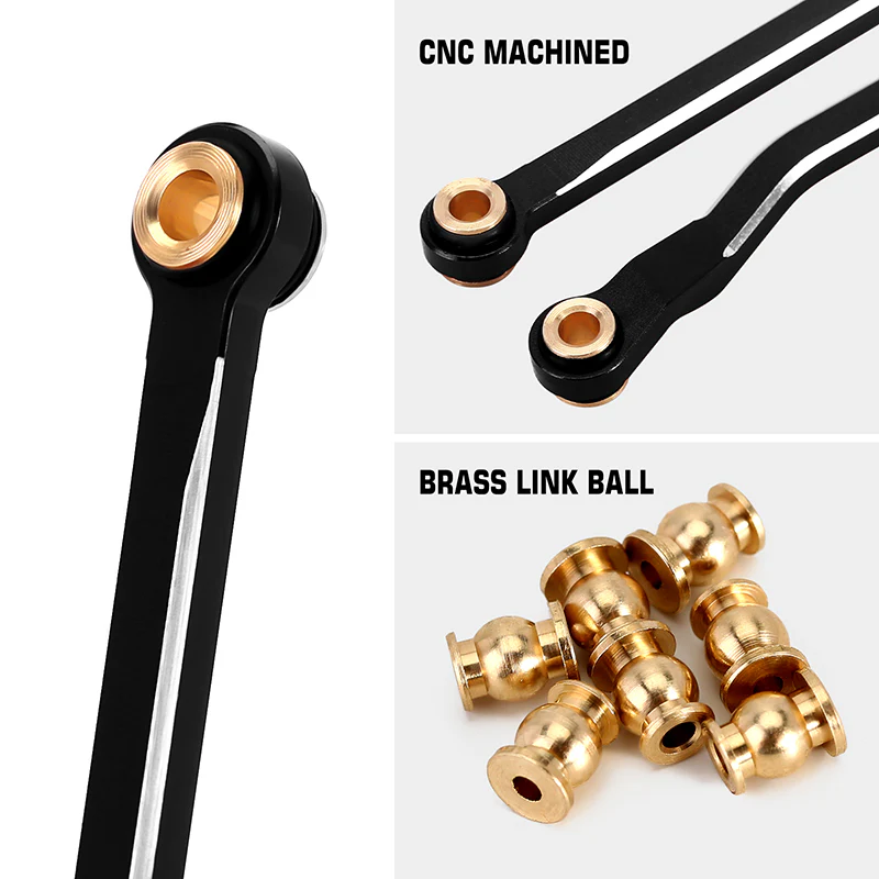INJORA CNC Aluminum High Clearance Links Set for 1/18 TRX4M High Trail K10 F150 (4M-73) - Image 6