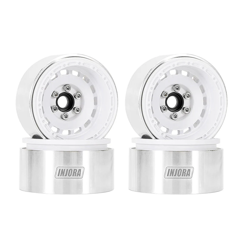 INJORA 1.9" CNC Aluminum -10mm Offset Wheels for 1/10 RC Crawlers (W1903) - Image 2