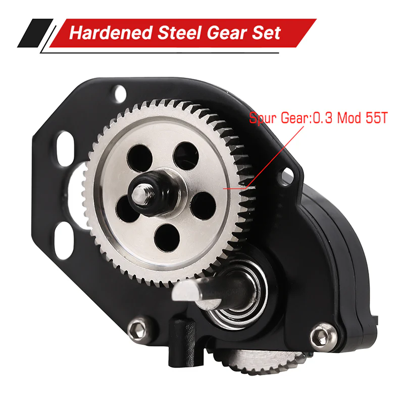 INJORA CNC Aluminum Complete Transmission Gearbox for Axial SCX24 AX24 - Image 4