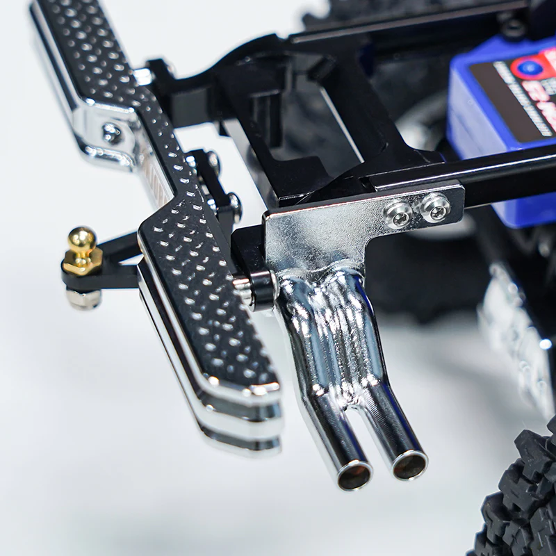 INJORA CNC Aluminum Front Rear Bumper with Dual Exhaust for 1/18 TRX4M High Trail F150 - Image 15