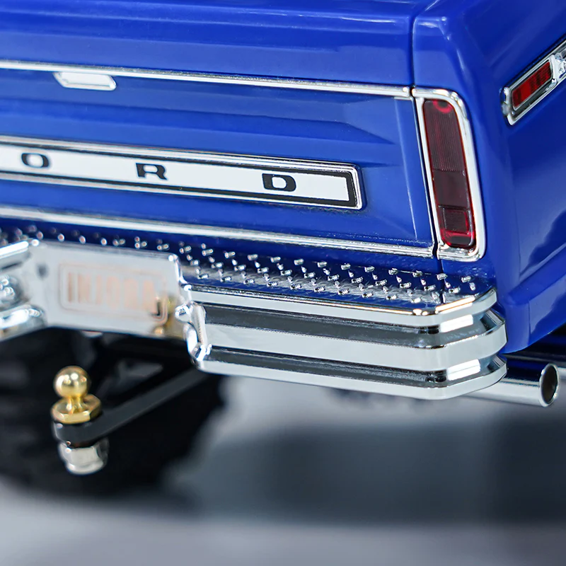 INJORA CNC Aluminum Front Rear Bumper with Dual Exhaust for 1/18 TRX4M High Trail F150 - Image 17