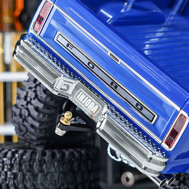 INJORA CNC Aluminum Front Rear Bumper with Dual Exhaust for 1/18 TRX4M High Trail F150 - Image 18
