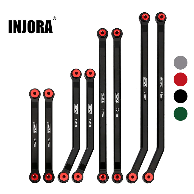 INJORA 8PCS Aluminum High Clearance 4 Links Kit for Axial SCX24 Gladiator Power Wagon - Image 3