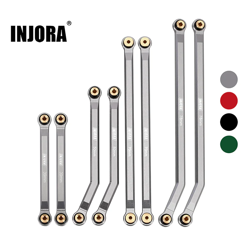 INJORA 8PCS Aluminum High Clearance 4 Links Kit for Axial SCX24 Gladiator Power Wagon - Image 7