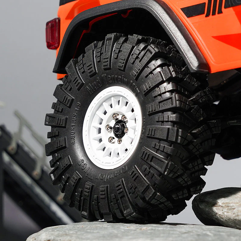 INJORA 1.9" CNC Aluminum Multi-spoke Wheels for 1/10 RC Crawlers (W1902) - Image 9