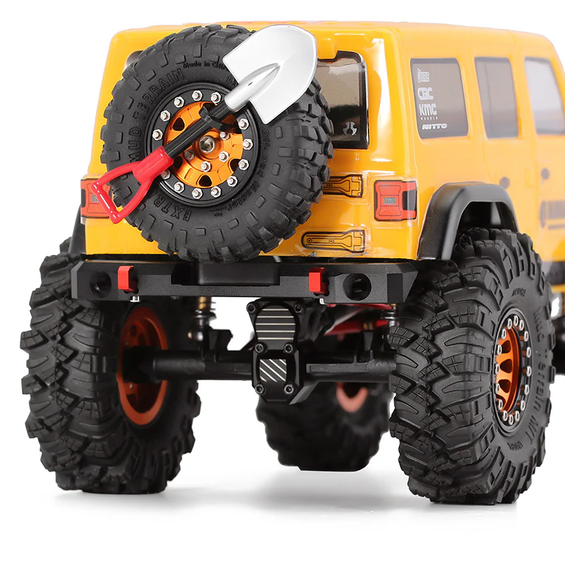 [Clearance Sale] INJORA CNC Aluminum Rear Bumper with Lights for SCX24 Jeep Wrangler JLU - Image 2