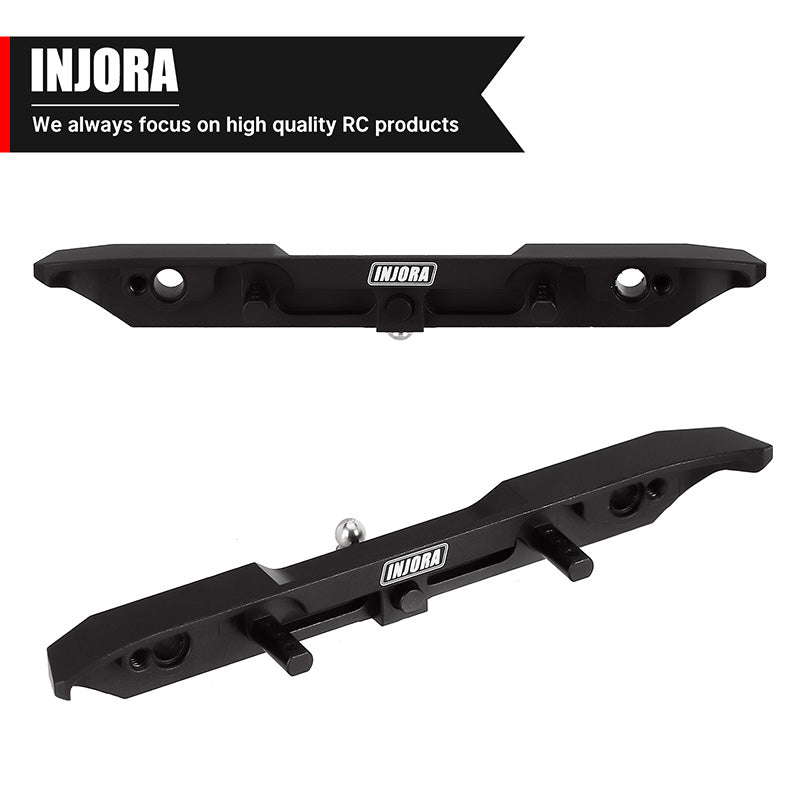 [Clearance Sale] INJORA CNC Aluminum Rear Bumper with Trailer Hitch for SCX24 Jeep Wrangler JLU - Image 5