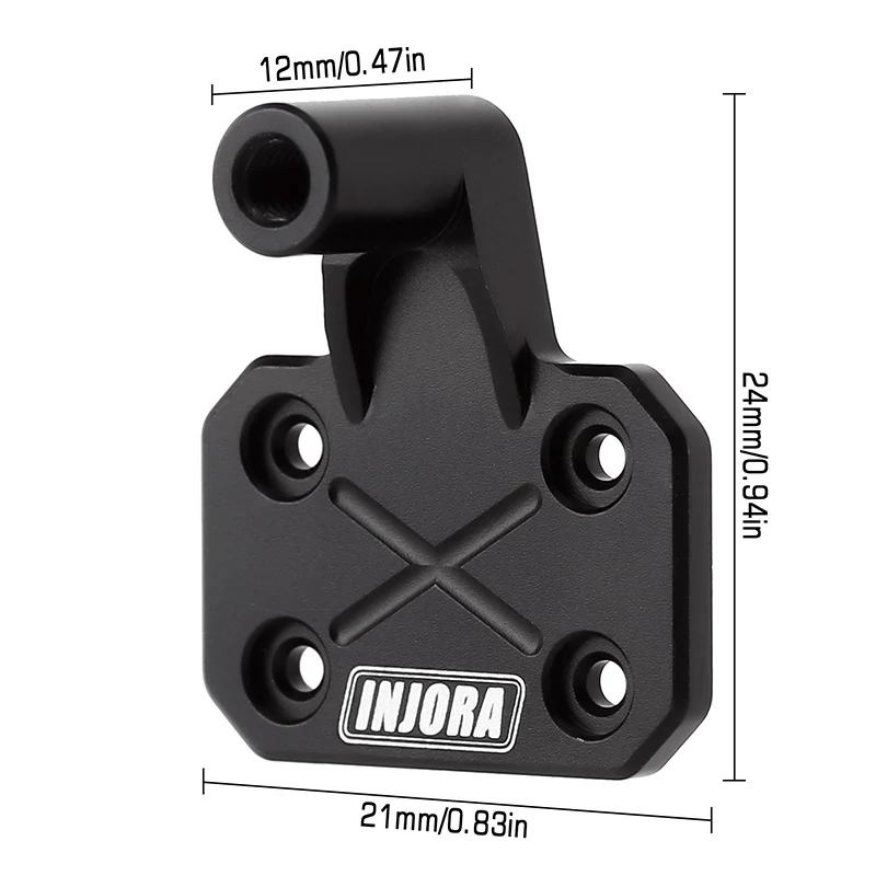 INJORA CNC Aluminum Spare Tire Carrier Wheel Mount for Axial SCX24 Jeep Wrangler - Image 3