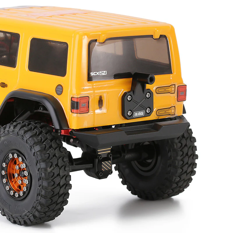 INJORA CNC Aluminum Spare Tire Carrier Wheel Mount for Axial SCX24 Jeep Wrangler - Image 6
