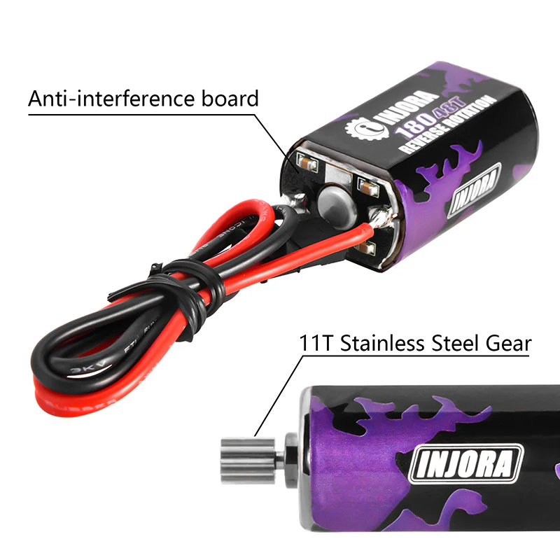 INJORA Complete Transmission with 180 Brushed Motor for 1/18 TRX4M - Image 4