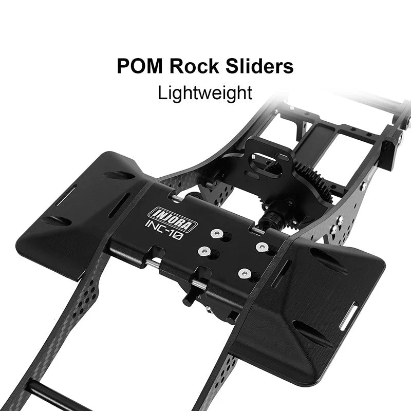 INJORA Front Mounted Transmission LCG Carbon Fiber Chassis Kit for 1/10 RC Crawlers (INC-10F) - Image 10