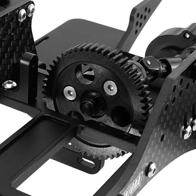 INJORA Front Mounted Transmission LCG Carbon Fiber Chassis Kit for 1/10 RC Crawlers (INC-10F) - Image 14