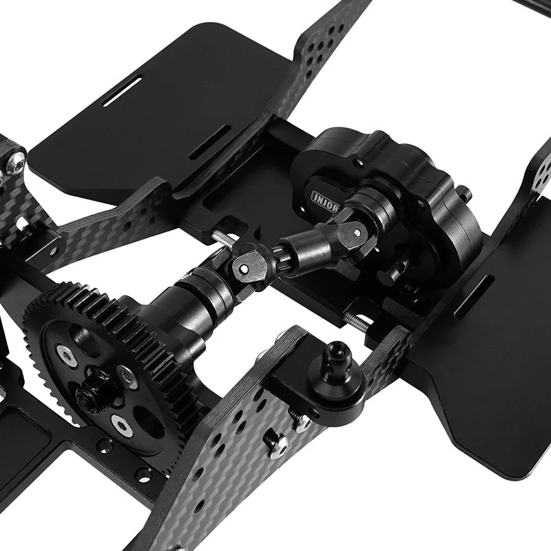INJORA Front Mounted Transmission LCG Carbon Fiber Chassis Kit for 1/10 RC Crawlers (INC-10F) - Image 15