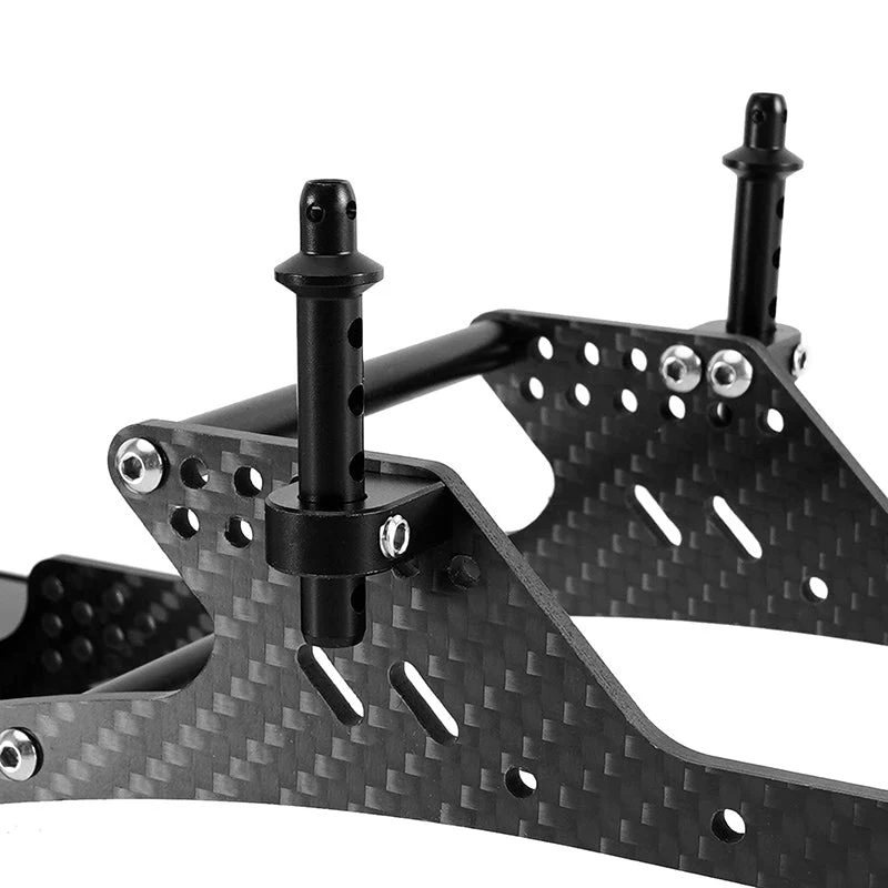 INJORA Front Mounted Transmission LCG Carbon Fiber Chassis Kit for 1/10 RC Crawlers (INC-10F) - Image 16
