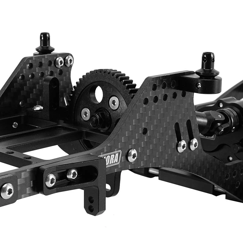 INJORA Front Mounted Transmission LCG Carbon Fiber Chassis Kit for 1/10 RC Crawlers (INC-10F) - Image 19