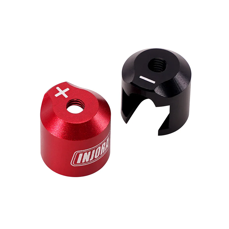 INJORA Heatsink Bullet Plug Connectors Grips with 4mm 5mm Bullets (Black, Red) - Image 5