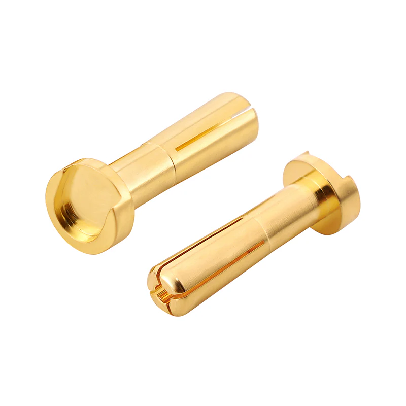 INJORA Heatsink Bullet Plug Connectors Grips with 4mm 5mm Bullets (Black, Red) - Image 7