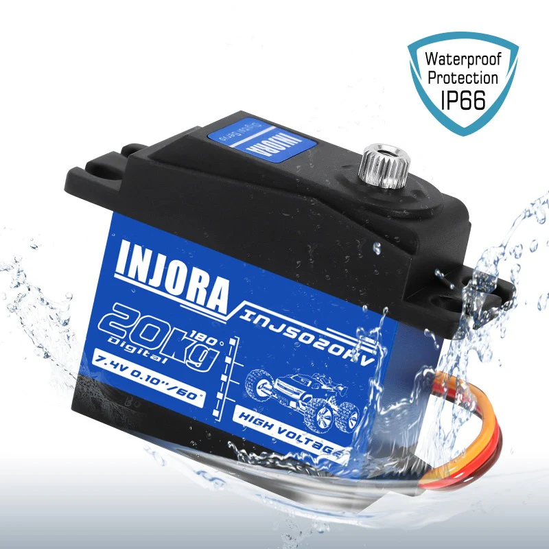 INJORA INJS020HV High Voltage Waterproof 20KG Digital Servo for 1/10 ARRMA KRATON - Image 4
