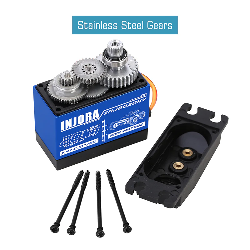 INJORA INJS020HV High Voltage Waterproof 20KG Digital Servo for 1/10 ARRMA KRATON - Image 5