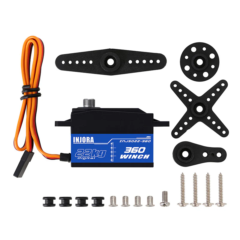 [UK Clearance Deal] INJORA INJS022-360 22KG Low-Profile Brushed Servo Winch for 1/10 RC Crawler - Image 2