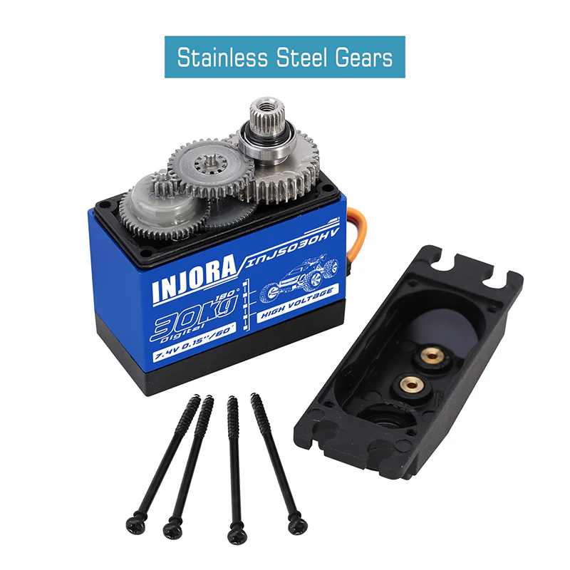 INJORA INJS030HV High Voltage Waterproof 30KG Digital Servo for 1/10 ARRMA KRATON - Image 5