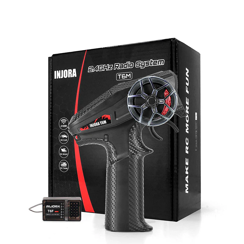 INJORA T6M 2.4GHz Transmitter with 6CH Receiver for 1/24 1/18 RC Cars - Image 11
