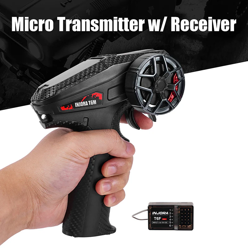 INJORA T6M 2.4GHz Transmitter with 6CH Receiver for 1/24 1/18 RC Cars - Image 8