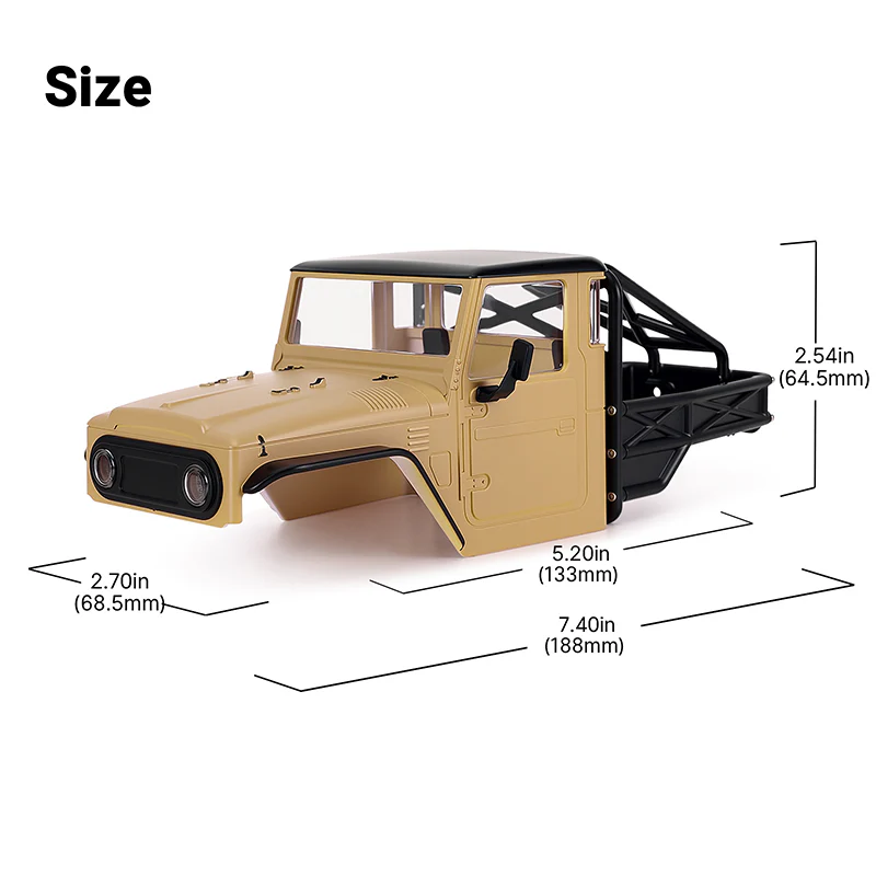 INJORA IR40-24 Half Truck Body for 1/24 SCX24 - Image 15