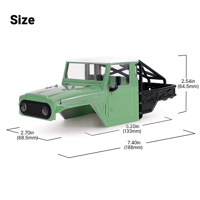 INJORA IR40-24 Half Truck Body for 1/24 SCX24 - Image 24