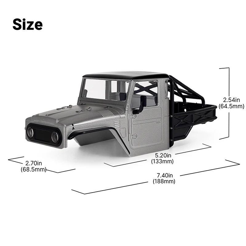 INJORA IR40-24 Half Truck Body for 1/24 SCX24 - Image 6