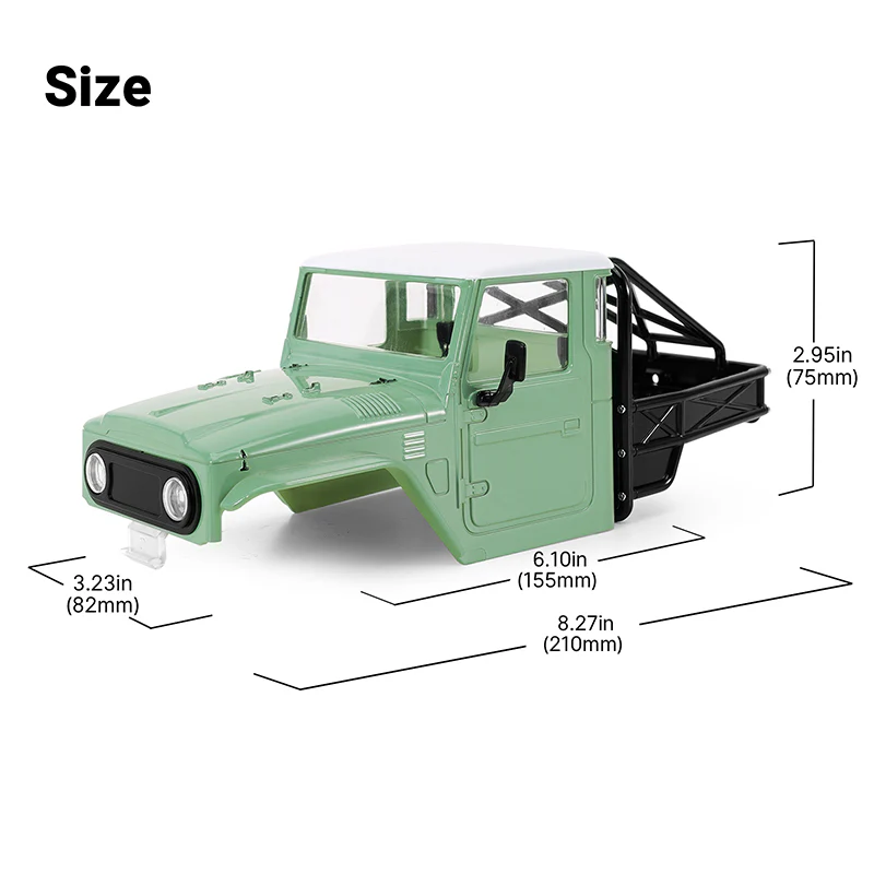 INJORA IR40-18 Half Truck Body for 1/18 TRX4M Defender Bronco - Image 45