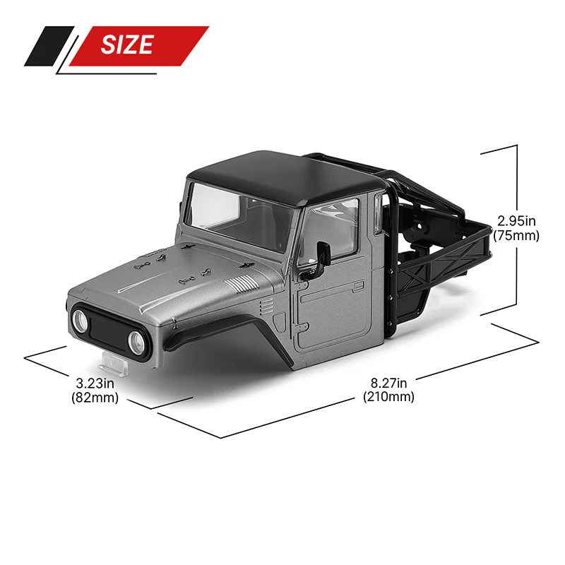 INJORA IR40-18 Half Truck Body for 1/18 TRX4M Defender Bronco - Image 13