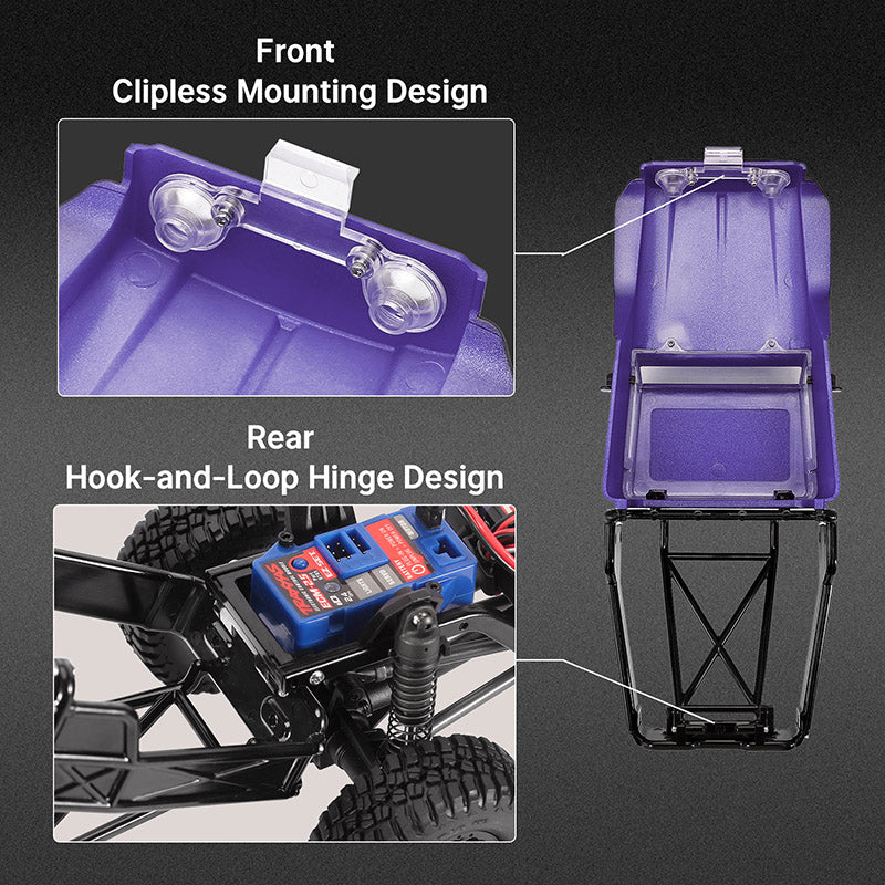 INJORA IR40-18 Half Truck Body for 1/18 TRX4M Defender Bronco - Image 19