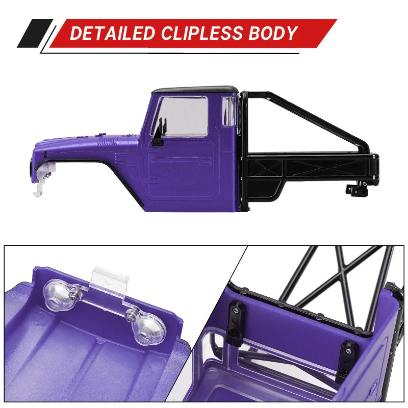INJORA IR40-18 Half Truck Body for 1/18 TRX4M Defender Bronco - Image 23