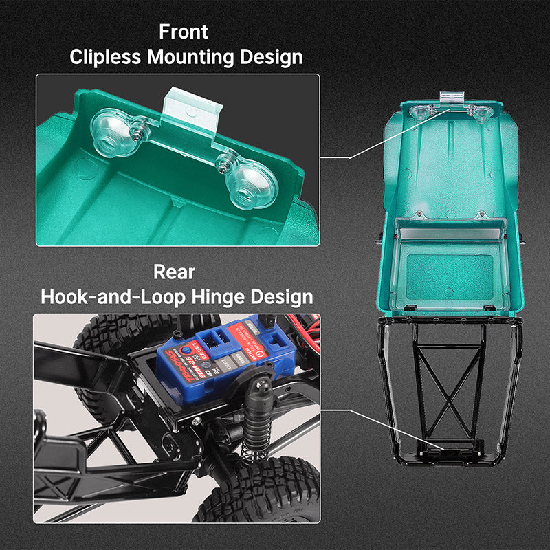 INJORA IR40-18 Half Truck Body for 1/18 TRX4M Defender Bronco - Image 27