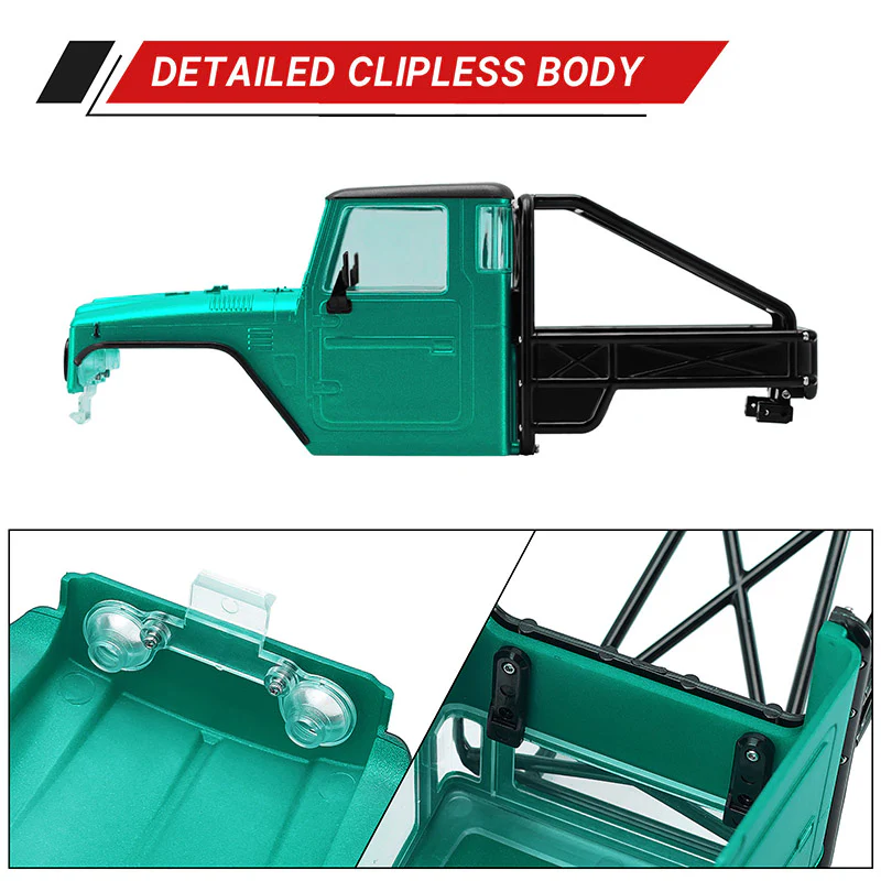 INJORA IR40-18 Half Truck Body for 1/18 TRX4M Defender Bronco - Image 31