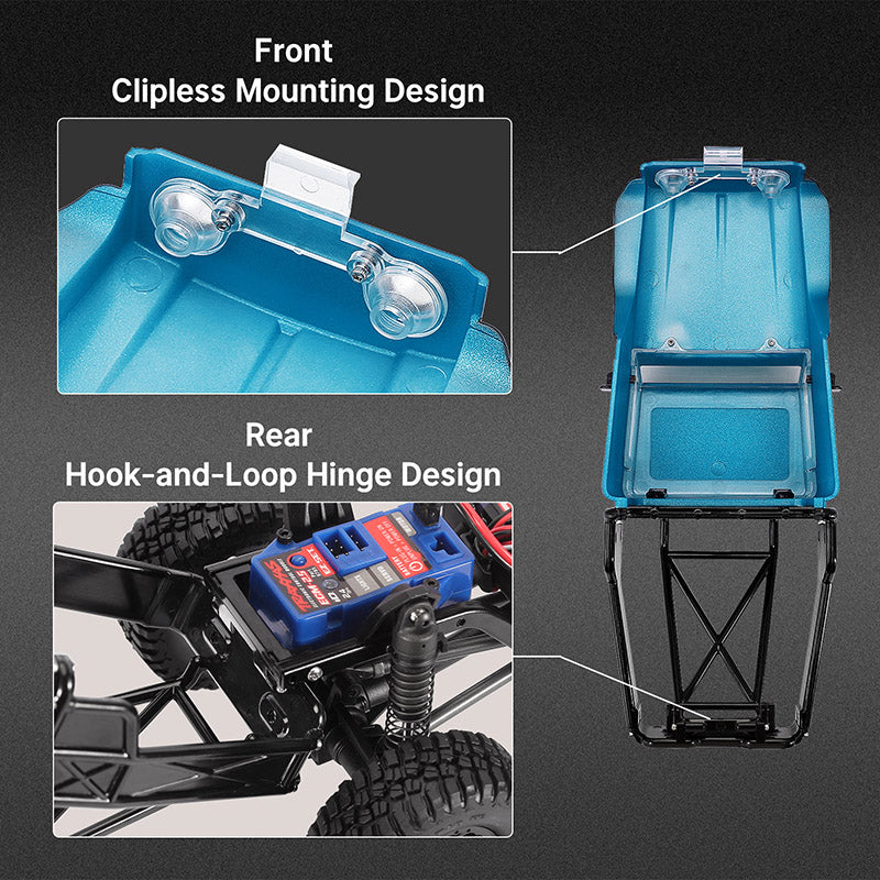 INJORA IR40-18 Half Truck Body for 1/18 TRX4M Defender Bronco - Image 35
