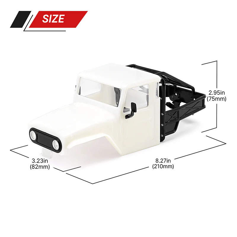 [US Warehouse] INJORA IR40 Half Truck Hard Plastic Body with Cage for 1/18 TRX4M Defender Bronco - Image 45