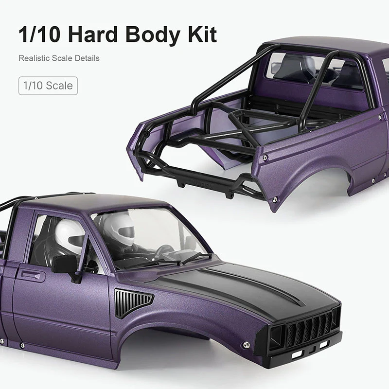 INJORA IR60-10 Hard Body with Interior & Bed Cage for 1/10 RC Crawler - Image 3