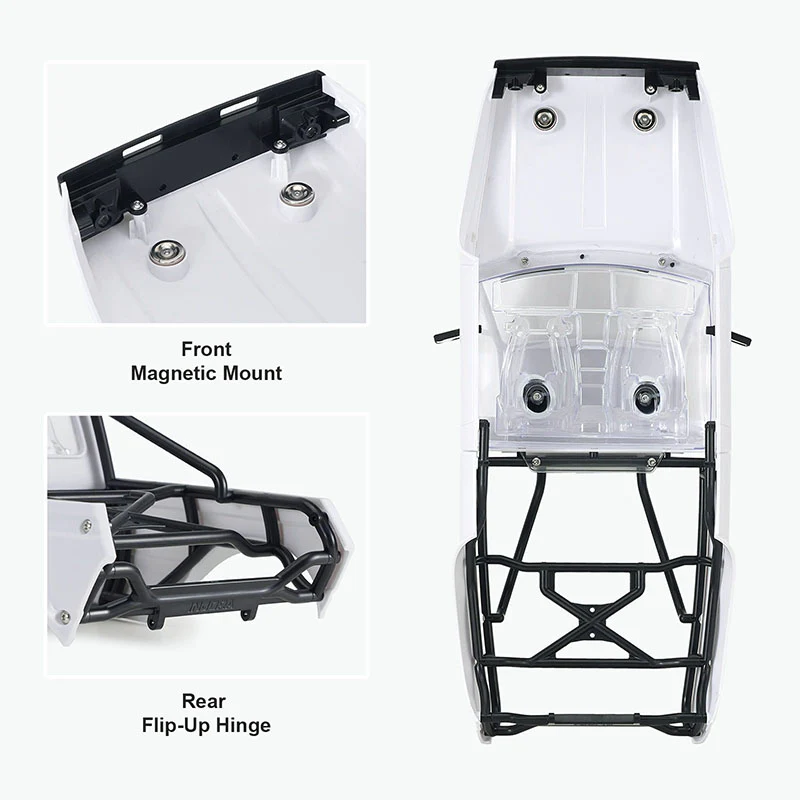 INJORA IR60-10 Hard Body with Interior & Bed Cage for 1/10 RC Crawler - Image 50