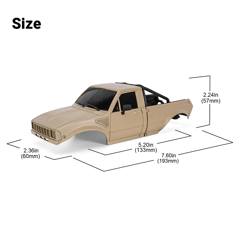 INJORA IR60-24 Pickup Hard Body for 1/24 SCX24 - Image 14