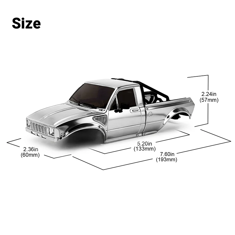 INJORA IR60-24 Pickup Hard Body for 1/24 SCX24 - Image 54