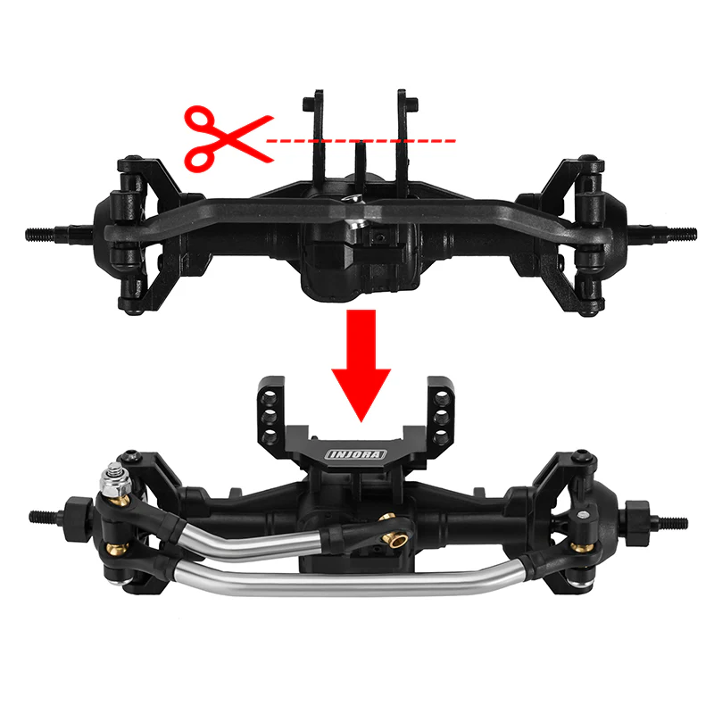 INJORA Lay Down Servo Mount & Steering Links for 1/18 TRX4M Stock Axle - Image 6