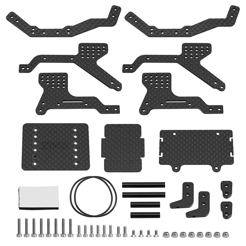 INJORA LCG Carbon Fiber Chassis Kit for 1/18 Redcat Ascent-18 - Image 7
